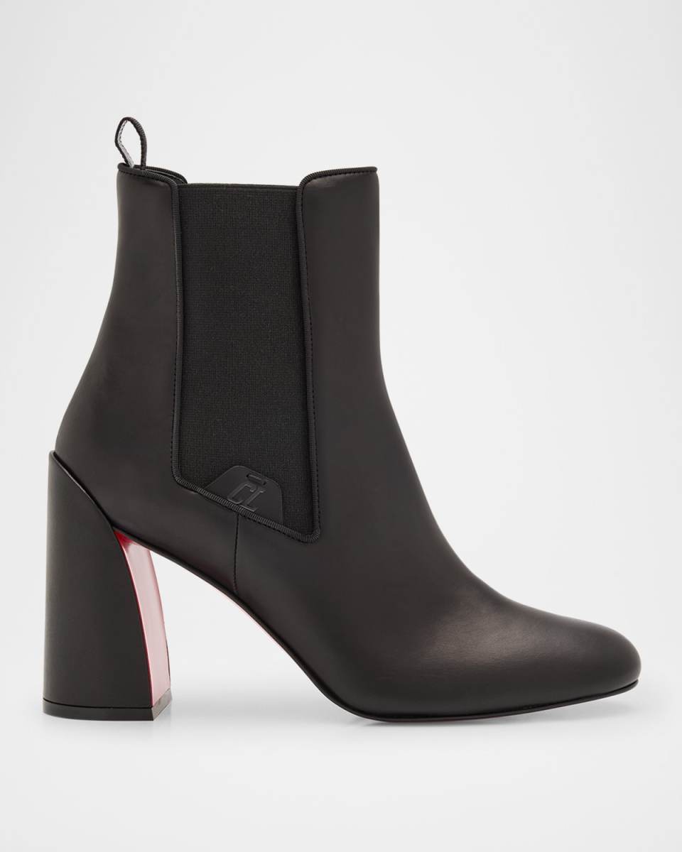 Turelastic Leather Red Sole Ankle Booties